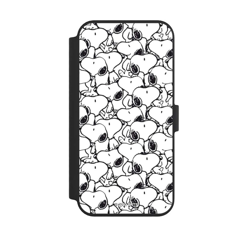 iPhone 14 Pro Max NIVOflip Snoopy Muster Schwarz und Weiß