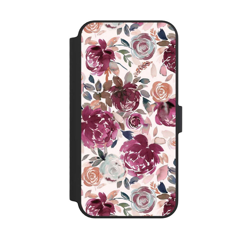 iPhone 14 Pro Max NIVOflip Pivoines et roses d'automne Rose