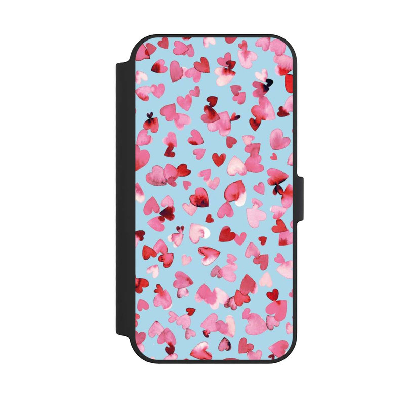 iPhone 14 Pro Max NIVOflip Saint Valentin Amour Coeurs Rose Bleu