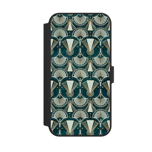 Apple iPhone 14 Pro Max NIVOflip Art Deco Green Pattern
