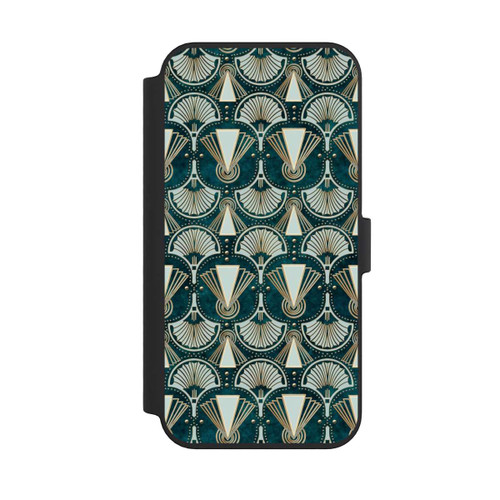 Apple iPhone 14 Pro Max NIVOflip Art Deco Green Pattern
