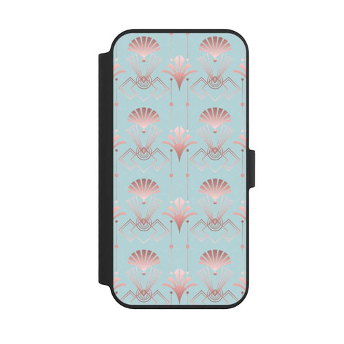 Apple iPhone 14 Pro Max NIVOflip Art Deco Rose Gold Elegance Blue