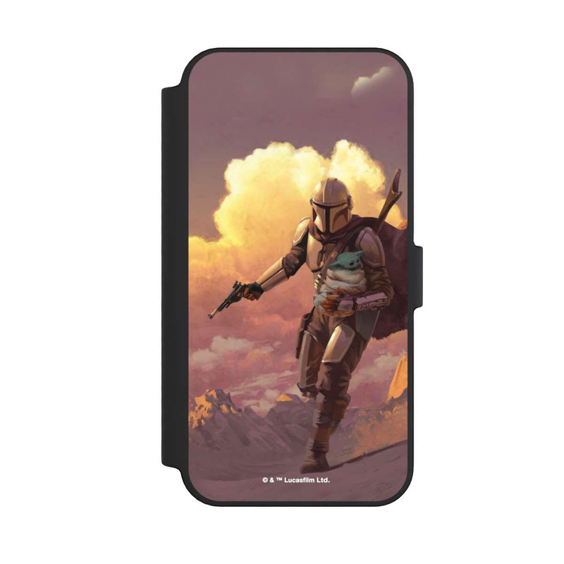 iPhone 14 Pro Max NIVOflip Les nuages ​​du coucher du soleil Mandalorien et Grogu