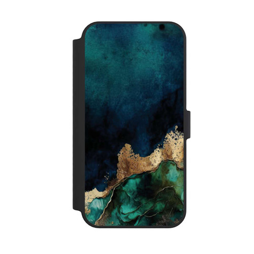 Apple iPhone 14 Pro Max NIVOflip Petrolblau mit Gold