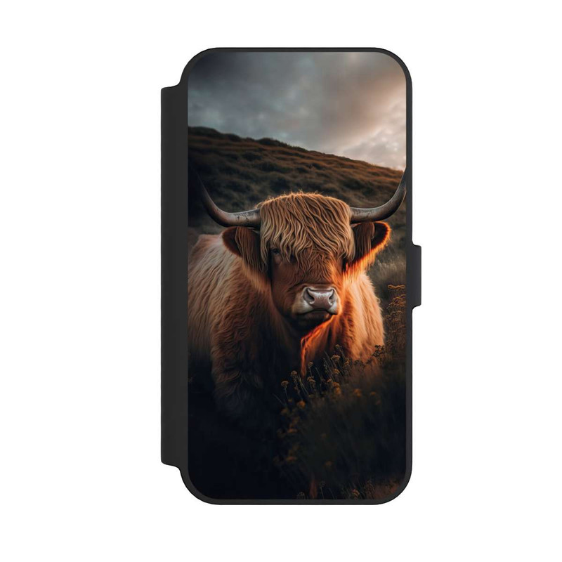 iPhone 14 Pro Max NIVOflip Vache Highland avec de grandes cornes avec IA