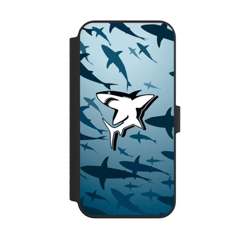 Apple iPhone 14 Pro Max NIVOflip Haie Muster Blau