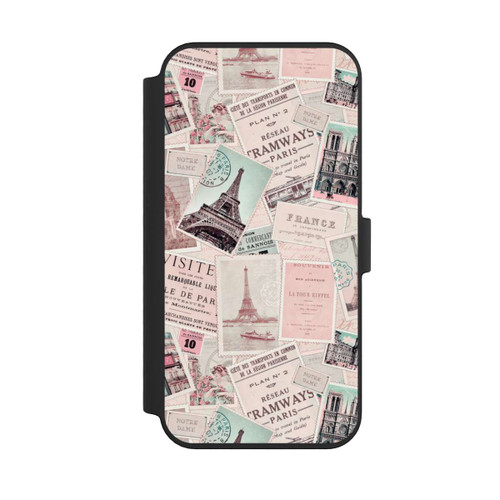 Apple iPhone 14 Pro Max NIVOflip Vintage Paris Postcards Pattern