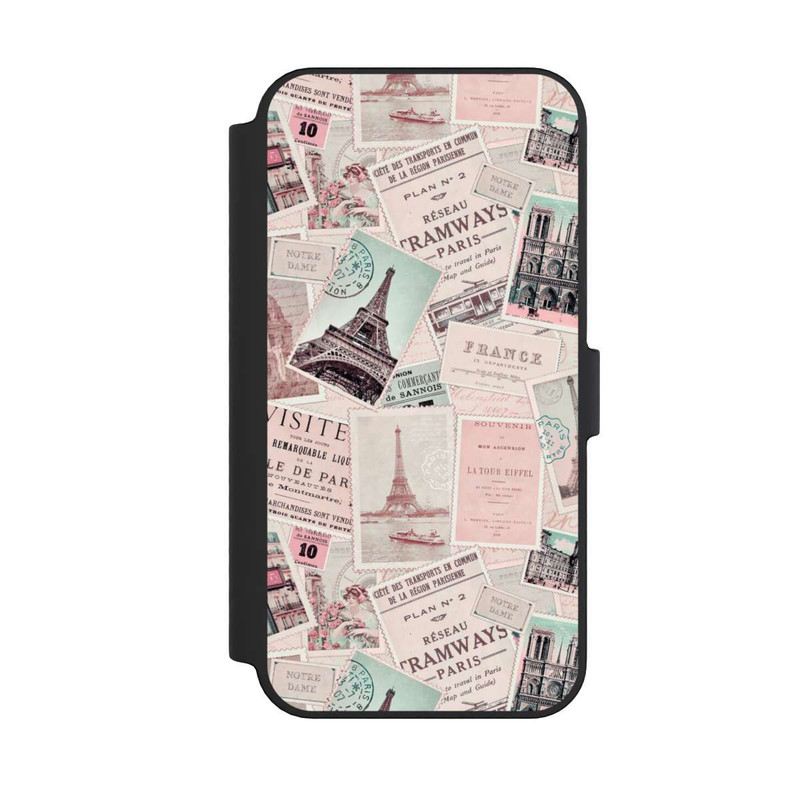 iPhone 14 Pro Max NIVOflip Vintage Paris Postcards Pattern