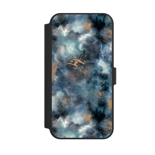 Apple iPhone 14 Pro Max NIVOflip Smoky Marble Watercolor Navy