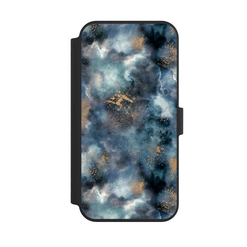 Apple iPhone 14 Pro Max NIVOflip Smoky Marble Watercolor Navy