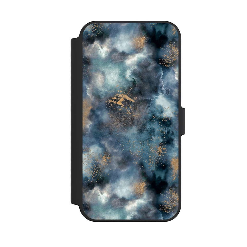 iPhone 14 Pro Max NIVOflip Smoky Marble Watercolor Navy