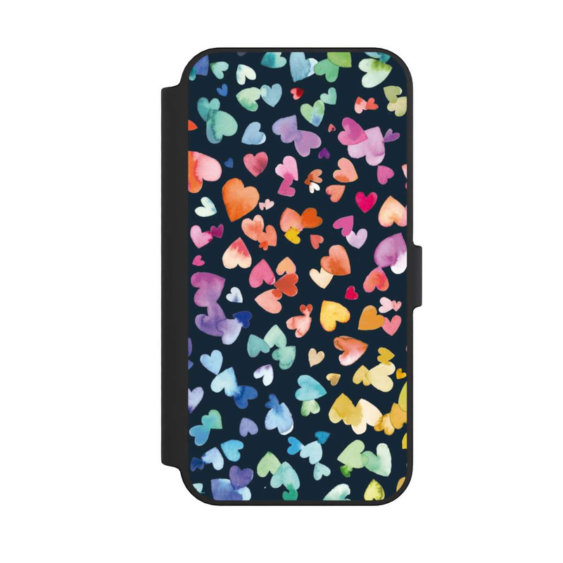 iPhone 14 Pro Max NIVOflip Coeurs de la Saint-Valentin noirs