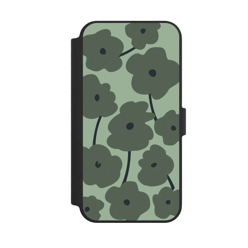 iPhone 14 Pro Max NIVOflip Fleurs Minimalistes Vertes