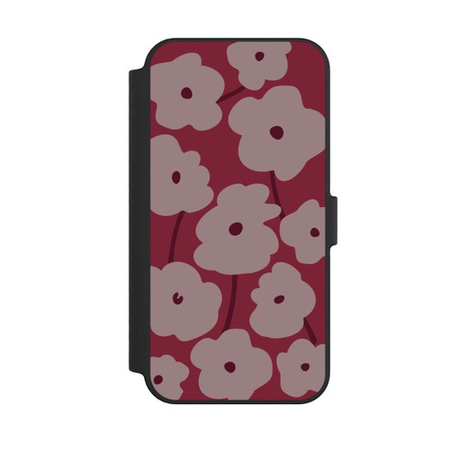 Apple iPhone 14 Pro Max NIVOflip Minimalistische Blumen Bordeaux