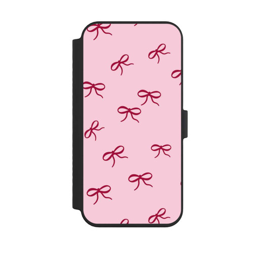 Apple iPhone 14 Pro Max NIVOflip Schleifen Pattern Rot Pink
