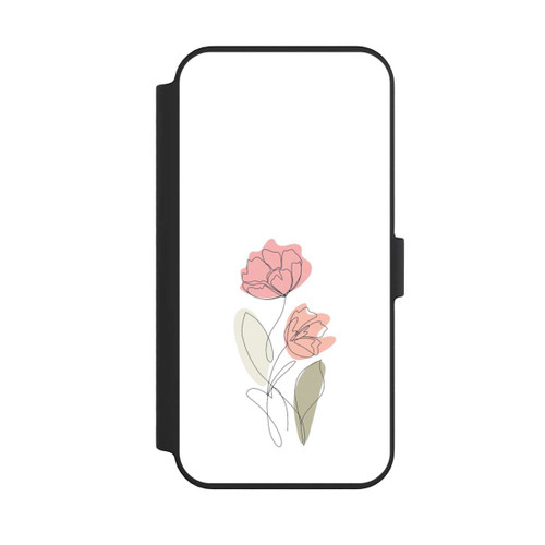 Apple iPhone 14 Pro Max NIVOflip Blume Line Art Rot