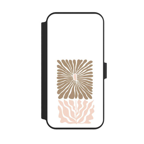Apple iPhone 14 Pro Max NIVOflip Eckige Blume Hellbraun