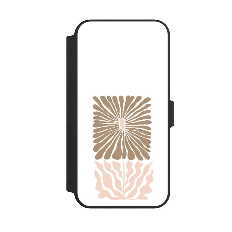 iPhone 14 Pro Max NIVOflip Fleur Boho Caramel sur Blanc