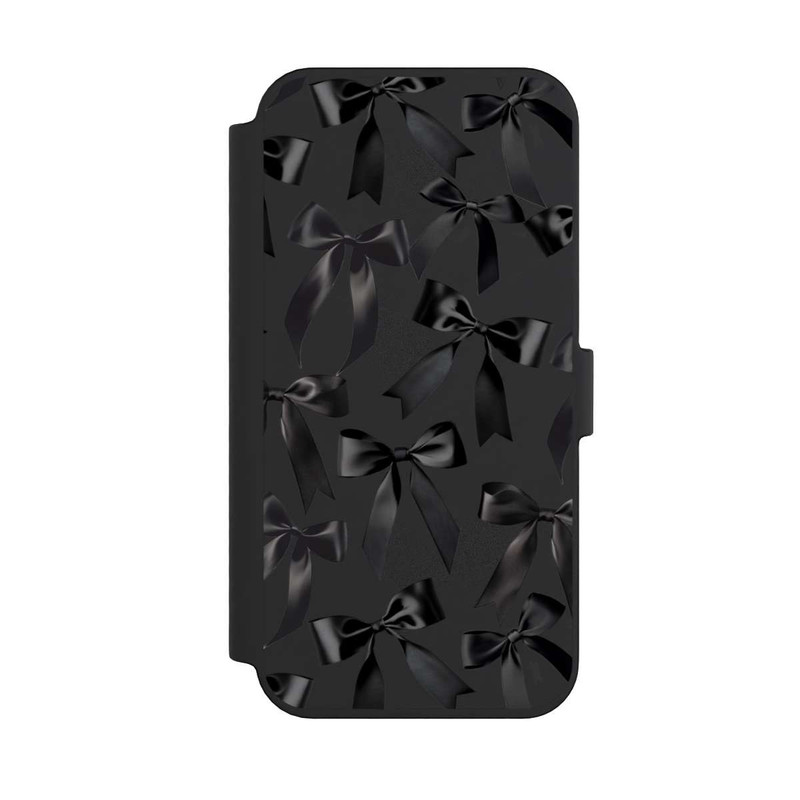 iPhone 14 Pro Max NIVOflip Schwarze Satinschleifen