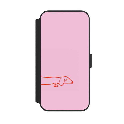 Apple iPhone 14 Pro Max NIVOflip Dachshund Illustration Pink