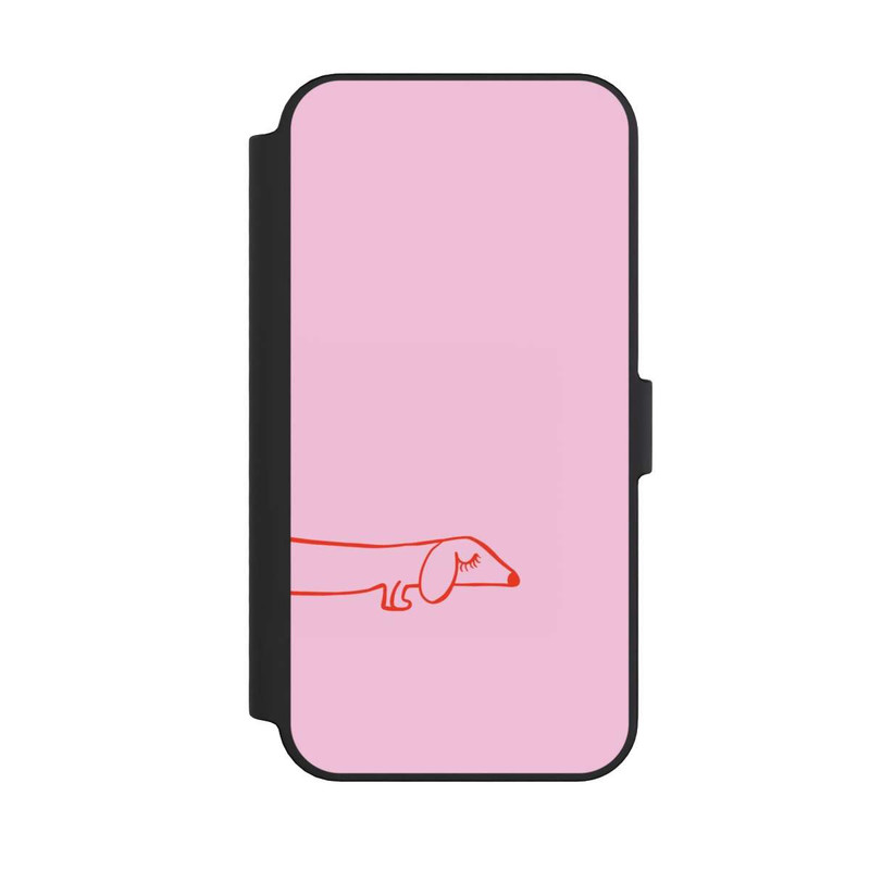 iPhone 14 Pro Max NIVOflip Dachshund Illustration Pink