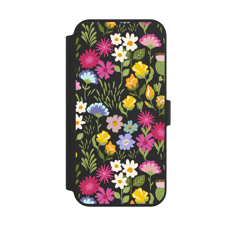 iPhone 14 Pro Max NIVOflip Bunte Sommerblumen Transparent
