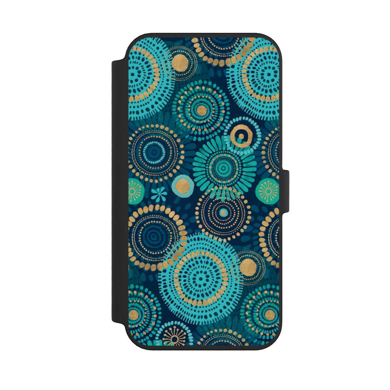 iPhone 14 Pro Max NIVOflip Blockprint India Teal Gold