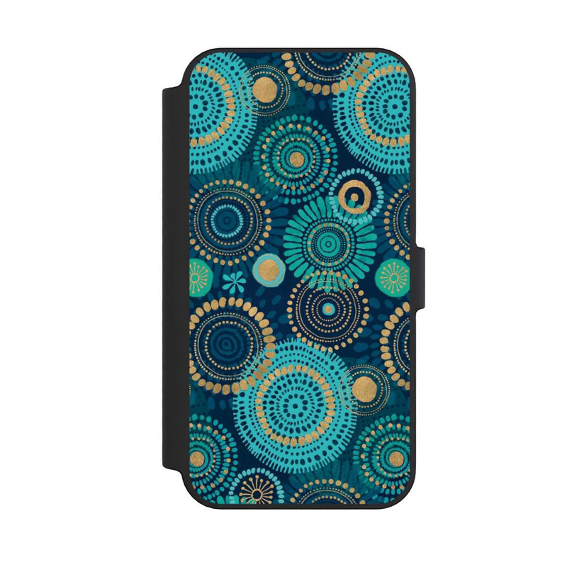 iPhone 14 Pro Max NIVOflip Blockprint India Teal Gold