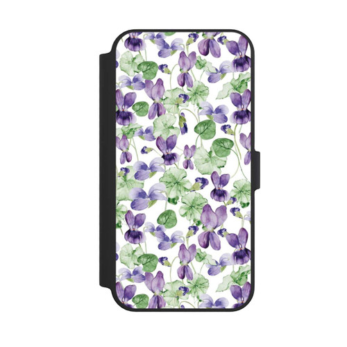 Apple iPhone 14 Pro Max NIVOflip Purple Wildflowers Pattern Watercolor