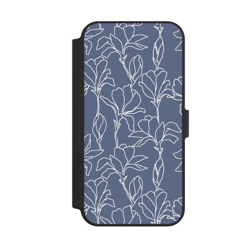 Apple iPhone 14 Pro Max NIVOflip Flower Silhouettes on Blue