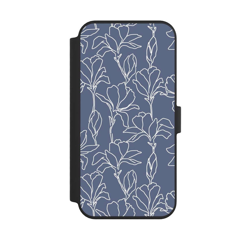 iPhone 14 Pro Max NIVOflip Flower Silhouettes on Blue