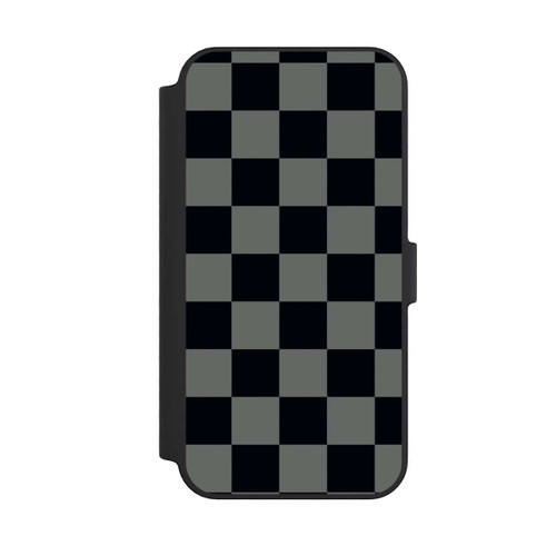 Apple iPhone 14 Pro Max NIVOflip Schachbrett Schwarz Grau
