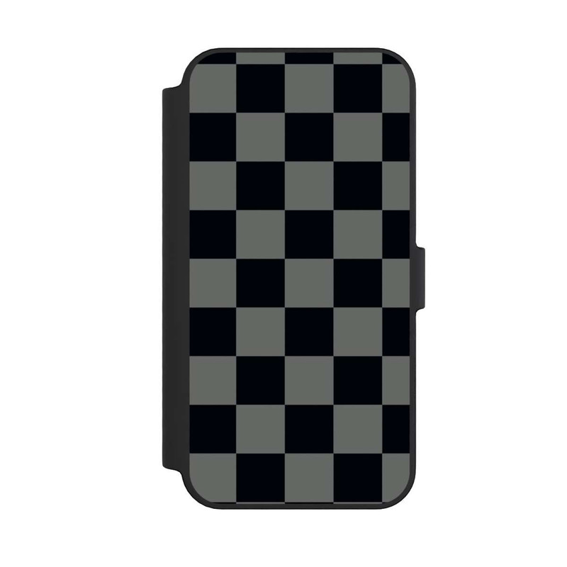 iPhone 14 Pro Max NIVOflip Schachbrett Schwarz Grau