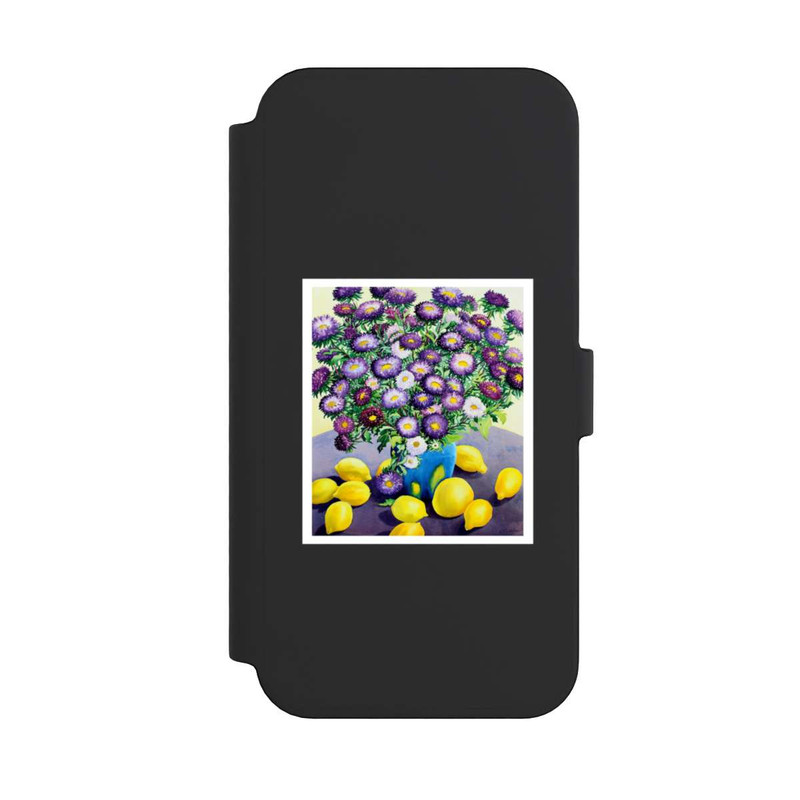 iPhone 14 Pro Max NIVOflip Purple Asters and Lemons by Christopher Ryland