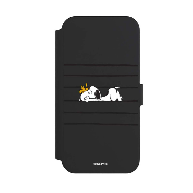 iPhone 14 Pro Max NIVOflip Snoopy Woodstock Streifen Peanuts Transparent