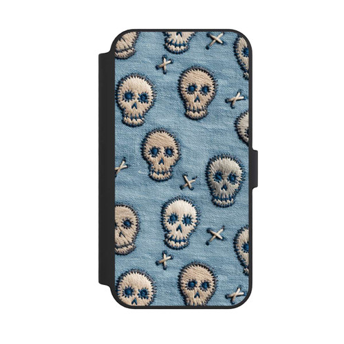 Apple iPhone 14 Pro Max NIVOflip Skulls on Jeans Pattern