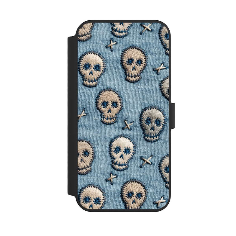 iPhone 14 Pro Max NIVOflip Skulls on Jeans Pattern