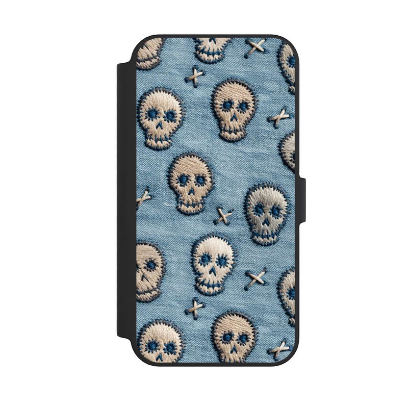 iPhone 14 Pro Max NIVOflip Skulls on Jeans Pattern