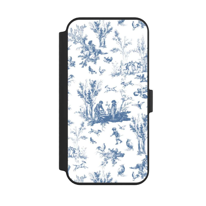 iPhone 14 Pro Max NIVOflip Blaue Landschaft Vintage Keramik Pattern