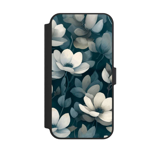 Apple iPhone 14 Pro Max NIVOflip Negative Flower Petrol White with AI