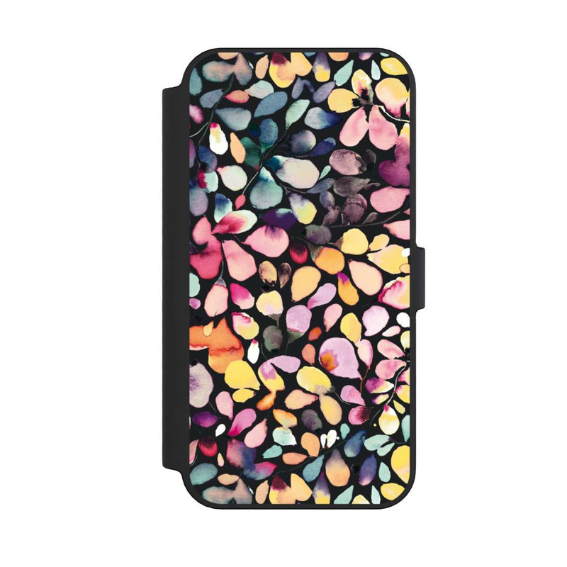 iPhone 14 Pro Max NIVOflip Watercolor Leaves Black