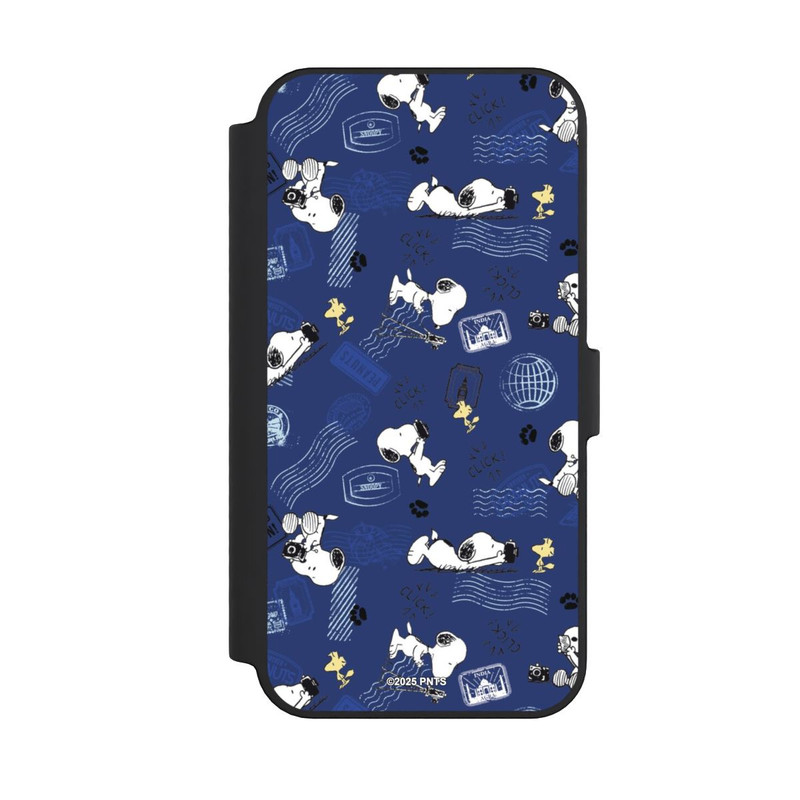 iPhone 14 Pro Max NIVOflip Peanuts Travel Stamps Pattern Blue