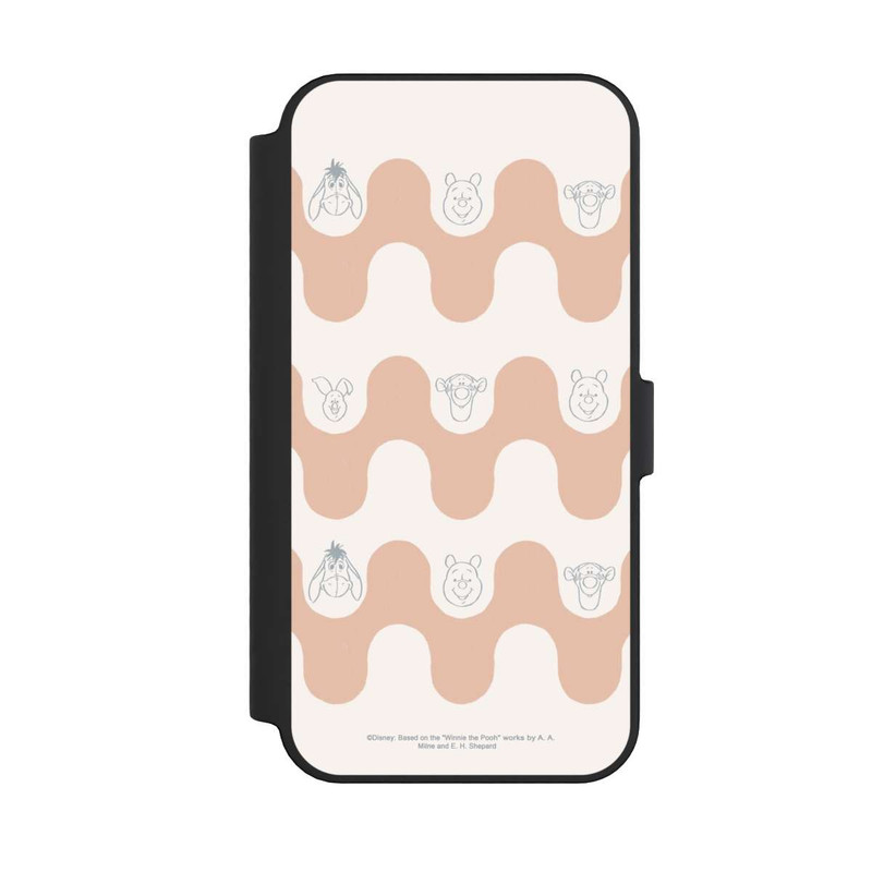 iPhone 14 Pro Max NIVOflip Winnie l'Ourson et ses Amis Motif Vagues Bohèmes