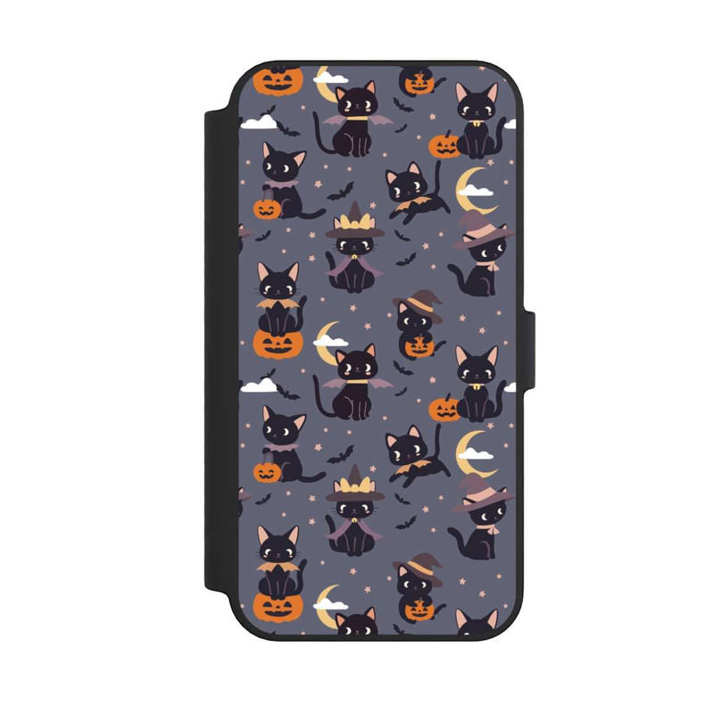 iPhone 14 Pro Max NIVOflip Cute Halloween Witch Cats and Pumpkins