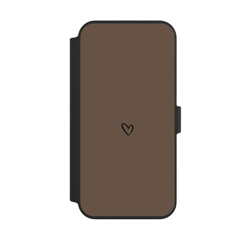 Apple iPhone 14 Pro Max NIVOflip Herz Minimalistisch Braun