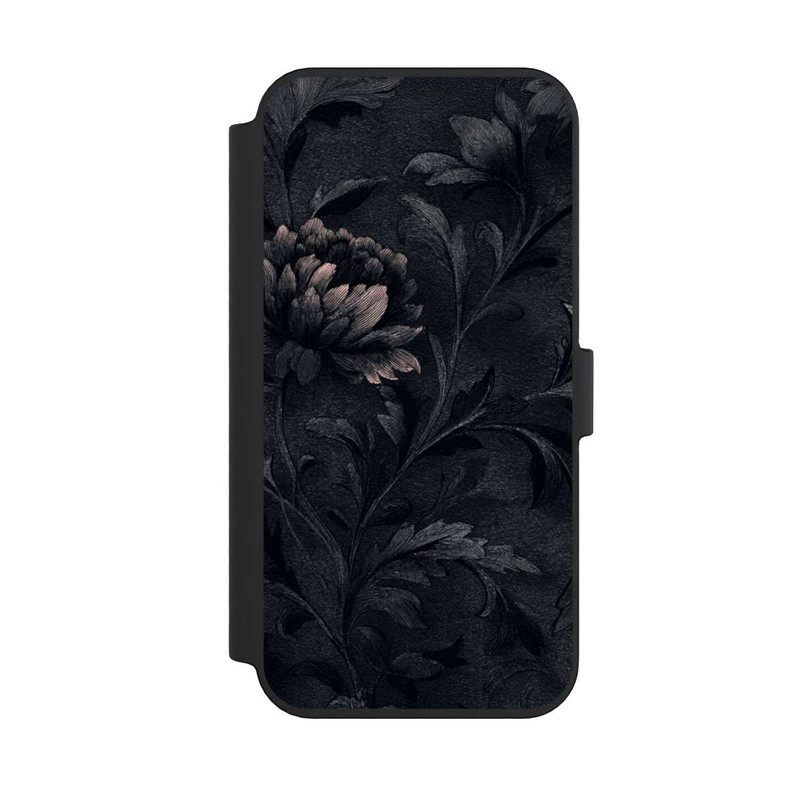 iPhone 14 Pro Max NIVOflip Dunkles Blumenmuster Vintage