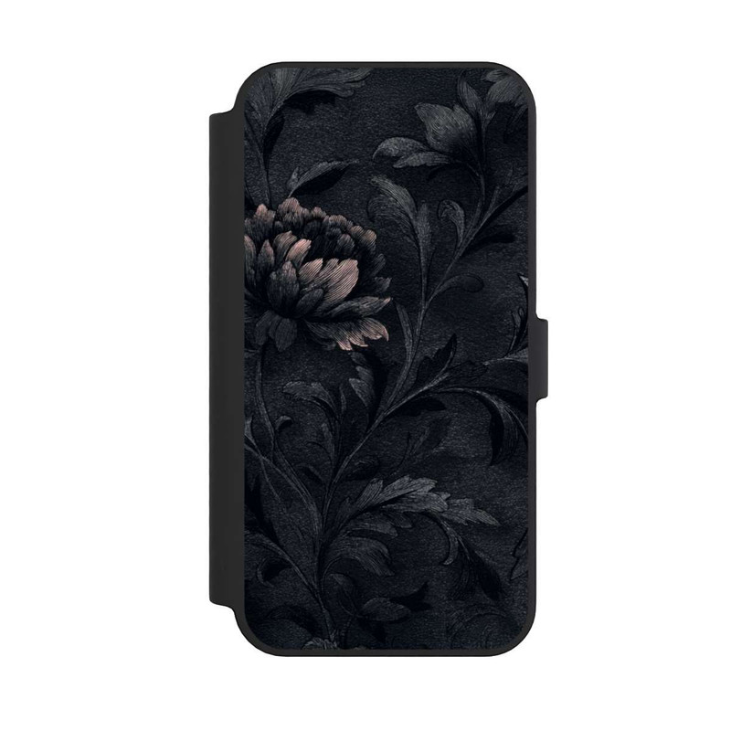 iPhone 14 Pro Max NIVOflip Dunkles Blumenmuster Vintage