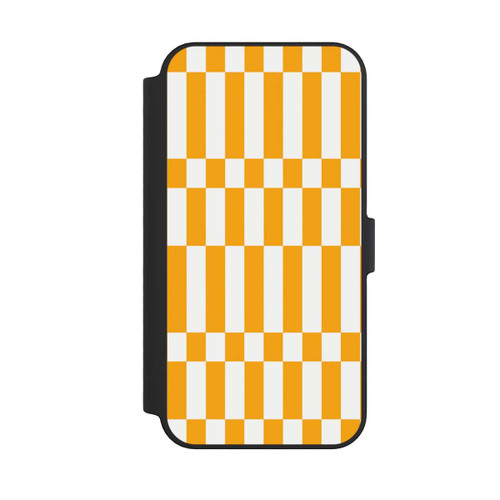 Apple iPhone 14 Pro Max NIVOflip Motif à Carreaux d'Été Jaune Vif