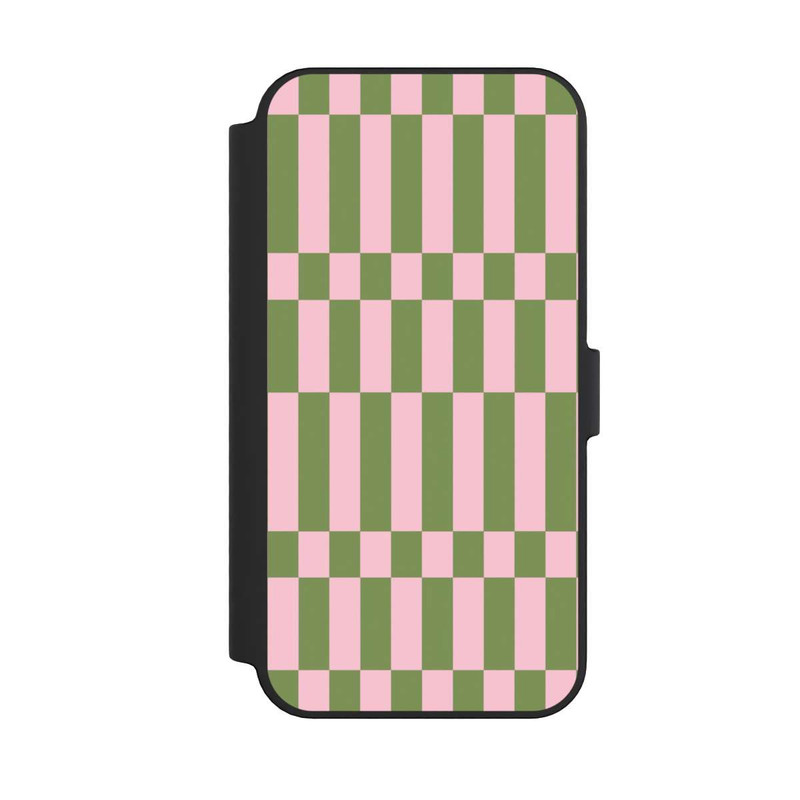 iPhone 14 Pro Max NIVOflip Thème à Carreaux Sauge et Rose