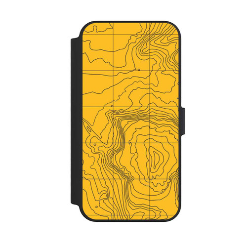 Apple iPhone 14 Pro Max NIVOflip Lignes de montagne jaunes